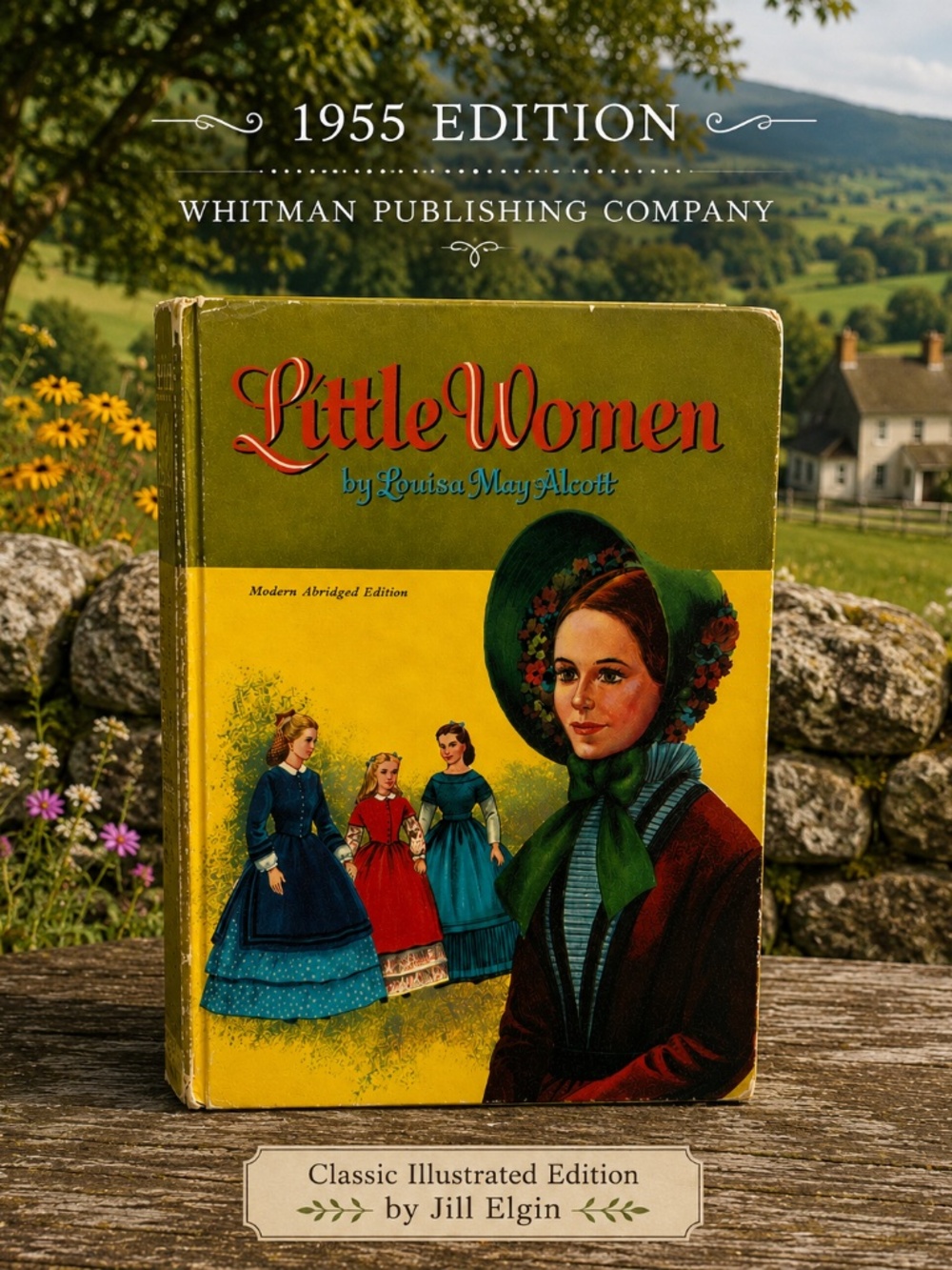 Vintage 1955 Little Women Louisa May Alcott Whitman Hardcover Illustrated Book